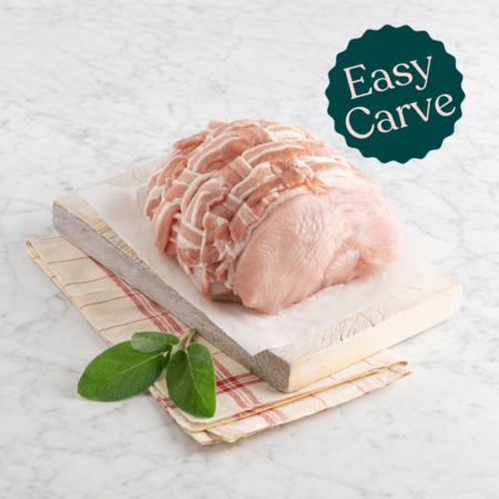 English Boneless Turkey Breast Wrapped in Bacon