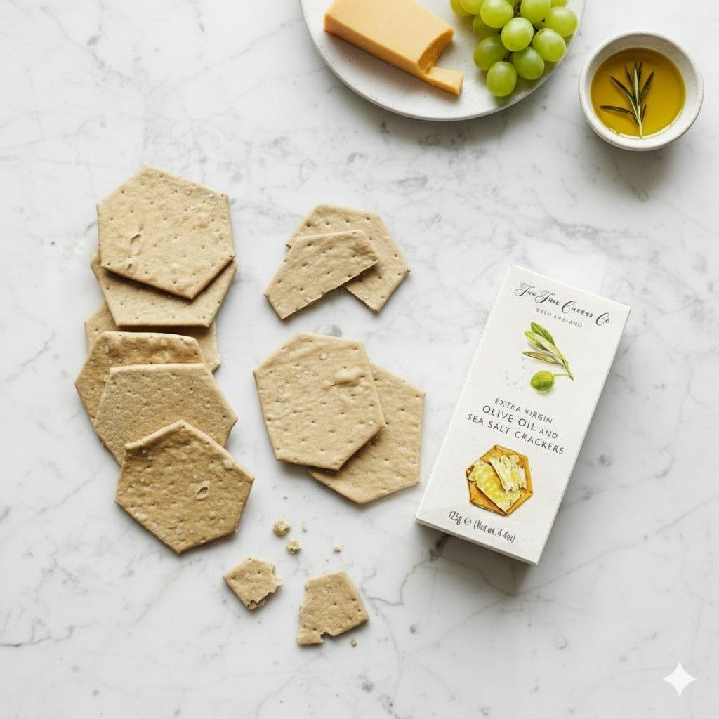 Extra Virgin Olive Oil & Sea Salt Crackers Extra Virgin Olive Oil & Sea Salt Crackers