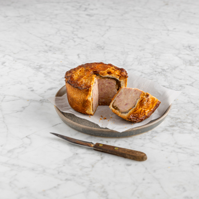 Pork Pie with Stokes Beer Chutney & Silhill Ale Jelly