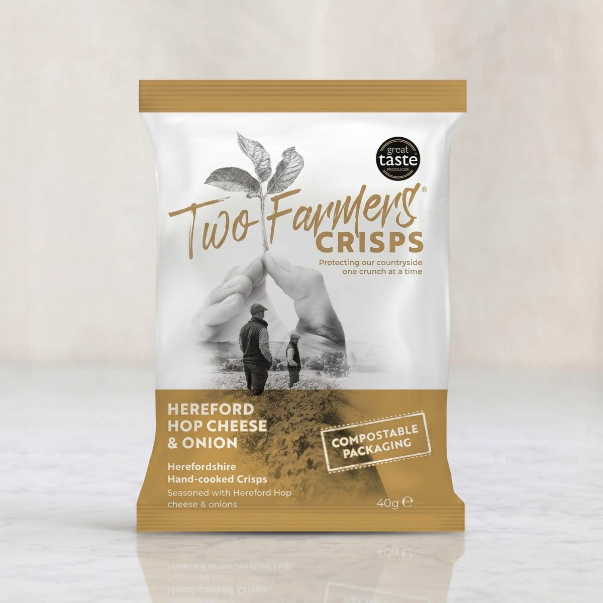 Two Farmers Hereford Hop Cheese & Onion Crisps Two Farmers Hereford Hop Cheese & Onion Crisps