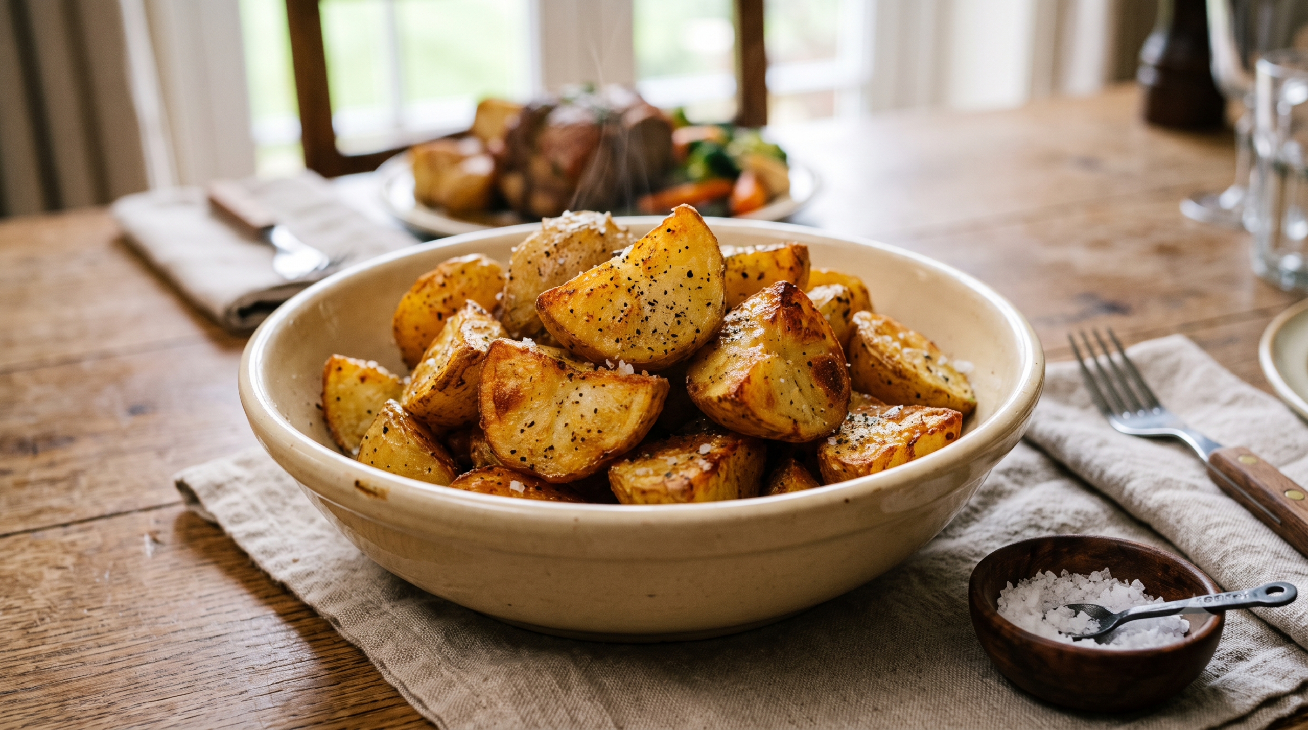 Crispy Roasted Baby Potatoes Recipe | Garlic & Pepper