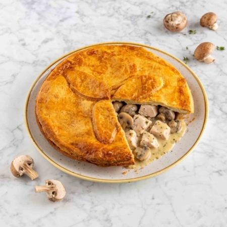 Pie of the Month- Chicken, White Wine & Mushroom Pie